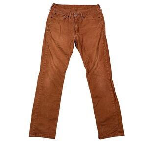 Levi's 511 Slim Fit Corduroy Pants Copper Orange Men's Size 34x32